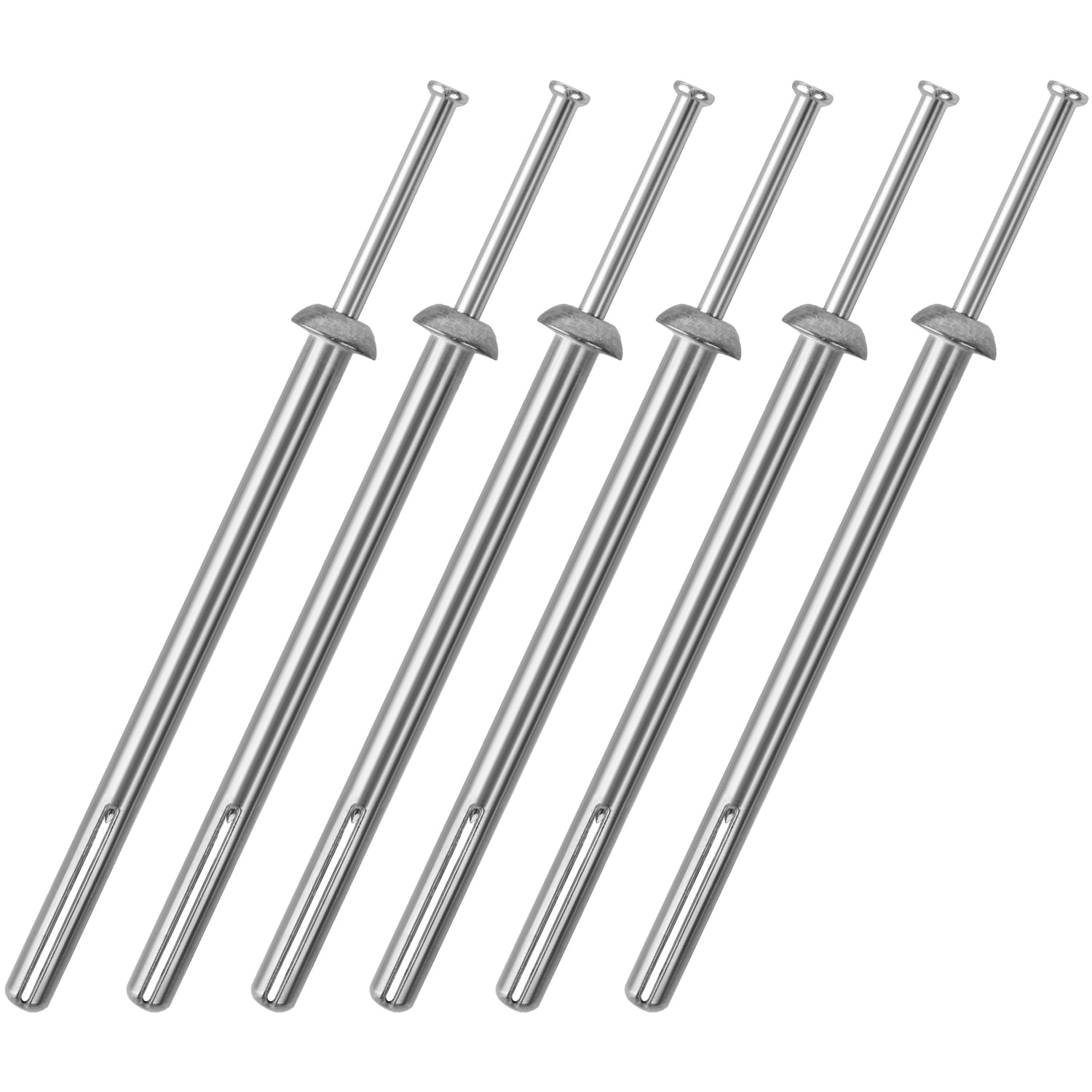 meite 1/4" Diameter Hammer Drive Anchors with Galvanized Steel Nails Set - 4" Length Expansion Nails for Concrete Walls
