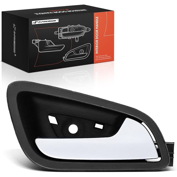 A-Premium Rear Right Passenger Side Interior Door Handle Without Door Lock Hole Compatible with Ford Escape 2013-2019, C-Max 2013-2018, Silver Lever and Black Housing, Replace# CJ5Z7822600BH