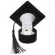 thumbnail image 1 of Caja de anillo con forma de sombrero de doctor Organizador creativo Joyero Caja de almacenamiento Soporte de anillo para ceremonia de graduación Decoración de fiesta de Navidad (Negro), 1 of 7