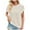 Beige, variant on ABATAB Womens Cap Sleeve Sweater Summer Round Neck Striped Color Block Knit Dressy Sweater Tops