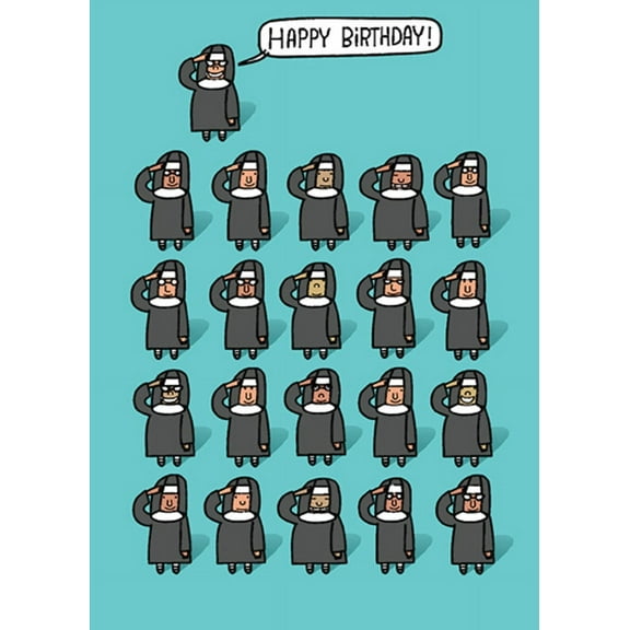 RSVP 21 Nun Salute Funny / Humorous Birthday Card