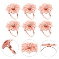 thumbnail image 3 of 6pcs Alloy Napkin Rings Elegant Flower Modeling Napkin Buckles Napkin Holders, 3 of 9