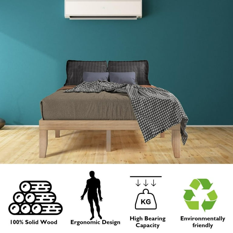 Solid wood base platform bed deals