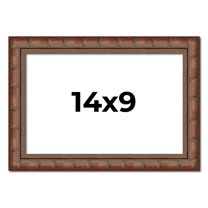 14x9 Dark Brown Bamboo Real Wood Picture Frame Width 1.5 inches | Interior Frame Depth 0.5 inches |