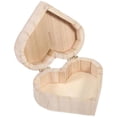thumbnail image 1 of Heart Shape Jewelry Trinket Box Wooden Jewelry Case Decorative Storage Box, 1 of 7