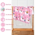 thumbnail image 2 of Pink Llama Blanket 50*60inch Llama and Cactus Blankets and Throws Llama Giftf or Women Llama Decor for Home Sofa Bedroom, 2 of 5