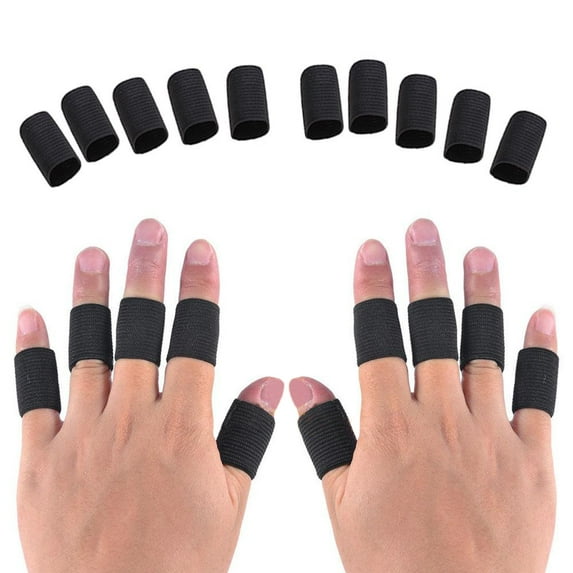 Cheers.US 10Pcs Finger Sleeves, Thumb Splint Brace For Finger Support, Breathable Elastic Finger tape, Compression pression Protector For Reliving Pain, Triggger Finger, Compression Aid For Sports