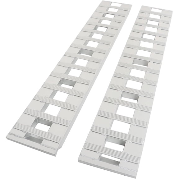 Labwork 84 Inch X 15 Inch Aluminum Trailer Ramps 6000LBS 1 Pair Hook Ramp Attachment End