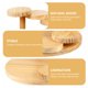 thumbnail image 4 of Bandeja grande de madera para servir, giratoria, con escalones, ideal para carnes o sushi japonés., 4 of 8