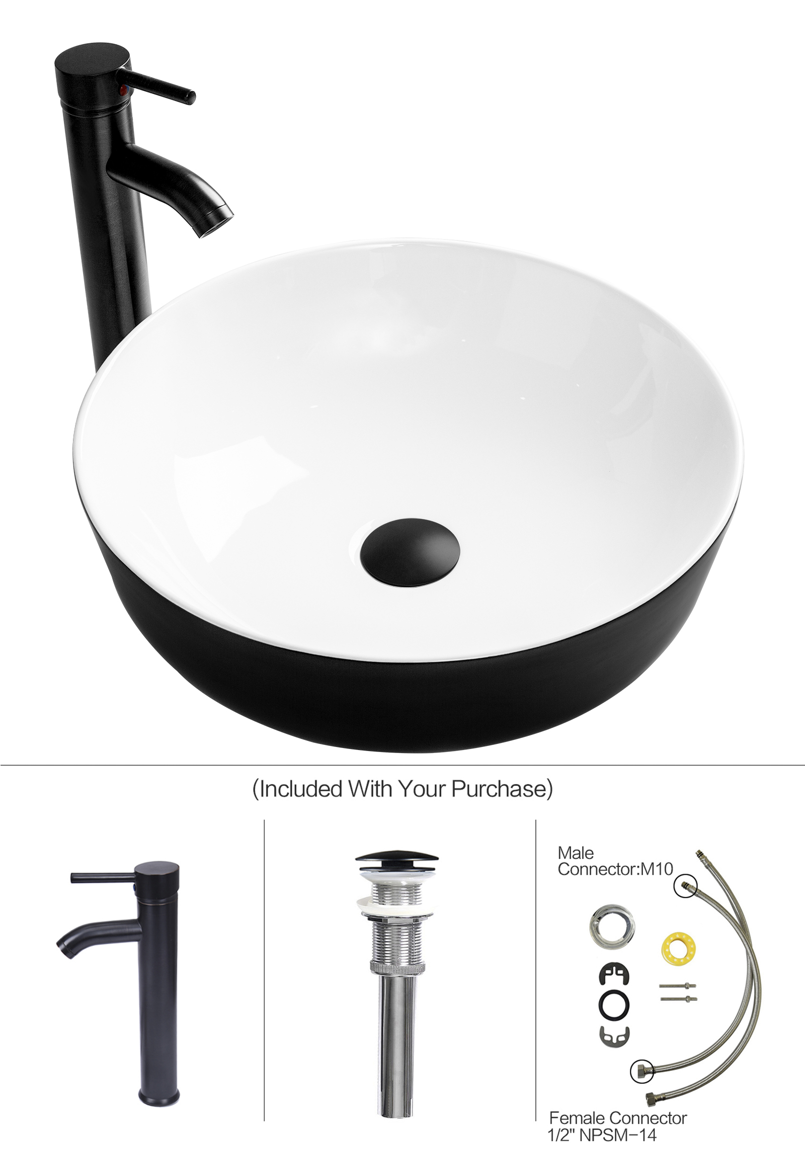 17 Inch White Ceramic Bathroom Vessel Sink Walmartcom Walmartcom