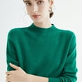 thumbnail image 3 of 25 autumn and winter new seamless first-line ready-to-wear with semi-turtleneck 100 pure wool sweater women's long-sleeved knitted bottoming shirt, 3 of 9