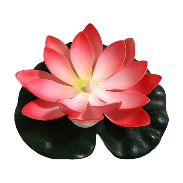 E Led Lotus Pool Light For Diwali Festival, 18Cm Floating Solar Lamp, Color Changing Decoration For Garden