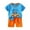d-Blue1566, variant on FAOWME Children Casual Fashion Short Sleeved Tops   Shorts Home Clothes Outfit Sets Two Piece Short Sleeved Suit (0 6 Years ) Relaxed Fit O-Neck Dailywear