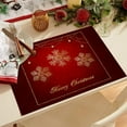 thumbnail image 2 of UYUH Waterproof Christmas Placemats for Dining Table 32 x 21 cm Festive Holiday Table Mats with Snowflake Design, Washable & Non-Slip for Winter, Xmas, New Year Decor, 2 of 4