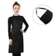 thumbnail image 5 of Delantal ajustable con pechera resistente al agua y al aceite para chef, delantales de cocina con bolsillos para hombres y mujeres, color negro, 5 of 8