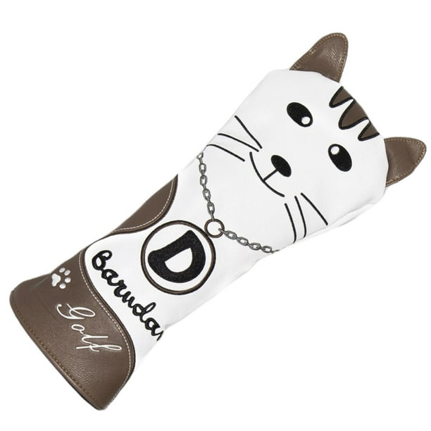 Golf Wood Headcovers Forro de felpa Cuello largo Golf Club Head Cover para regalo unisex Café kusrkot Funda para palos de golf