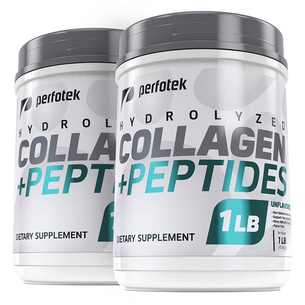 2 Pack Perfotek USA Collagen Peptides Hydrolyzed Powder 16 oz NonGMO