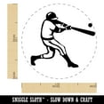 thumbnail image 2 of Baseball Player Batter Hitting Ball Self-Inking Rubber Stamp Ink Stamper - Fuchsia Ink - Medium 1 Inch, 2 of 7
