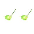thumbnail image 2 of Monstrate 24 Piezas PU Flor Falsa Color Sólido Barra Flores Artificiales Rama Ornamento Fotografía Prop Verde Claro Verde claro 2piezas, 2 of 6