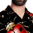 thumbnail image 5 of Seven Starred Ladybird Men's Short Sleeve Beach Shirts, Hawaiian Printed Button Down Summer Casual Unisex Men's Shirts, 5 of 6