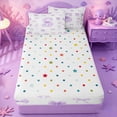thumbnail image 4 of meiyoeat 3D Cartoon Bowknot Monogram S Zipper Twin Comforter Sets with Fitted Sheet and 2 PillowcasesWatercolor Personalized Initial Design Zipper Bedding Set For Girl,Reversible,4-Piece, 4 of 7