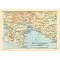 thumbnail image 2 of Bertarelli 32x24 Gold Ornate Wood Framed with Double Matting Museum Art Print Titled - Recco Chiavari Italy - Bertarelli 1914, 2 of 4