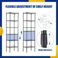 thumbnail image 6 of FDW Adjustable Storage Shelves Metal Storage Shelf fo adults(Black, 16.7L×11.8W×63.6H), 6 of 7