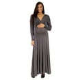 thumbnail image 6 of Women's Maternity Long Sleeve Empire Maxi Dress, 6 of 7