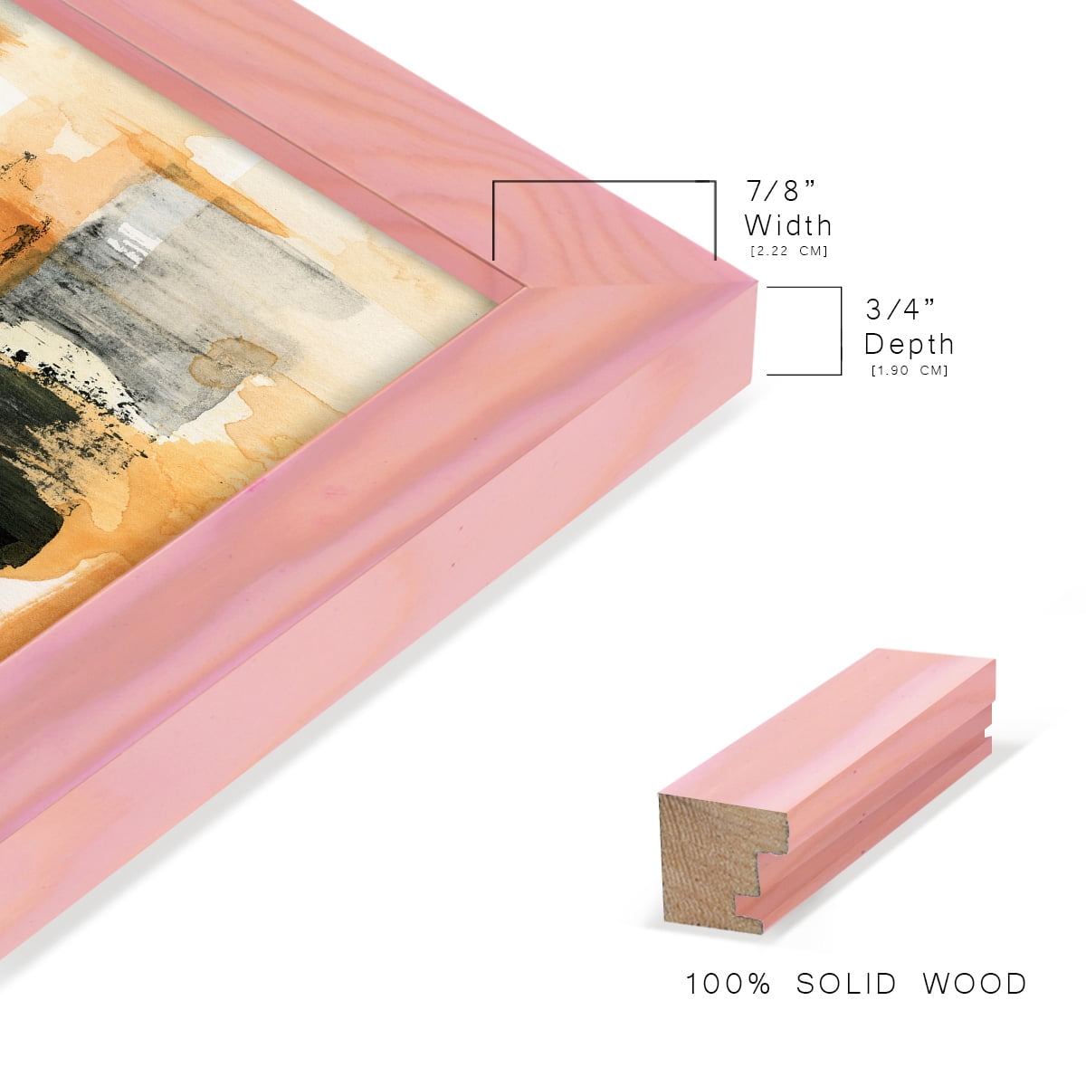 Seria III - Framed Print w/glass - Sunset Pink