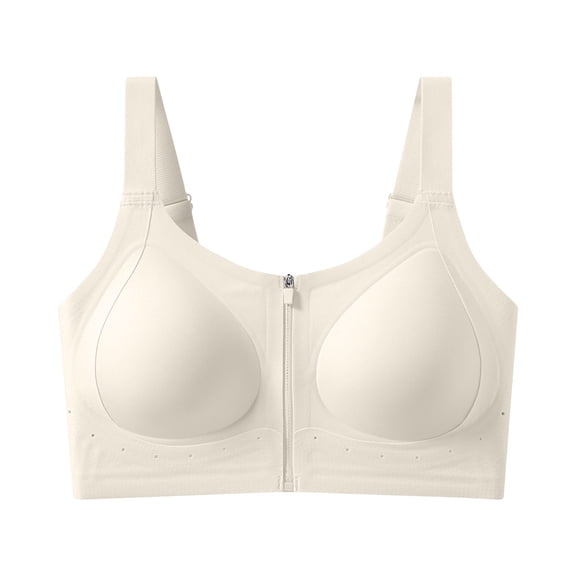 Admvng Women's Front Zip Bra Jelly Wireless Seamless Comfort Everyday Bra