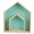 thumbnail image 2 of deevoka 2 Pieces Wall Storage Shelves House Shaped Home Decoration for Playroom, 2 of 9