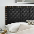 thumbnail image 7 of Sparta Weave Vegan Leather Full Headboard in Walnut Black, 7 of 7