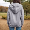 thumbnail image 4 of Godom Women Zip Up Hooded Sweatshirt Ladies Letter Print Long Sleeve Casual Loose Lightweight Jacket wih Pockets, 4 of 7