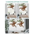 thumbnail image 4 of Brown Cute Monkey Tie Up Curtains for Windows 63 Inch Length Balloon Curtains Kitchen Adjustable Balloon Window Shade Green Leaves Vine Branch Animal Tie Up Valance Bathroom Curtain Window 52"x63", 4 of 6