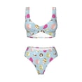 thumbnail image 4 of Daiia Happy Easter Women's Bikini Set Two Piece Swimsuit High Waisted Bikini Adjustable Straps Bikini Perfect for Beach, Pool, and Summer Vacation-X-Large, 4 of 9