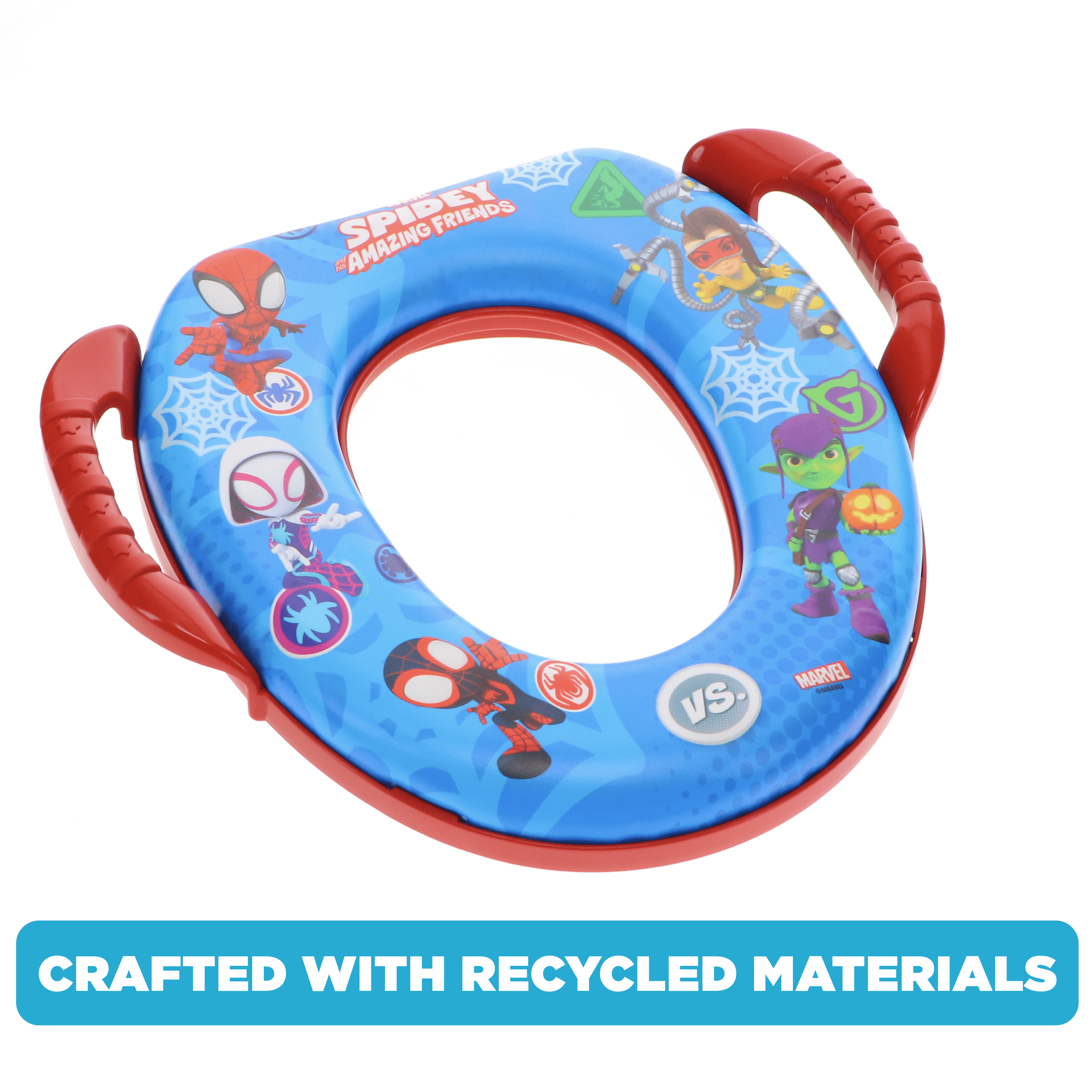 Marvel Spidey & Friends Soft Potty Training Seat for Toddlers with Hanging Hook, Fits Standard Toilets