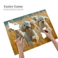 thumbnail image 2 of 1000-Piece Wooden Jigsaw Puzzle for Adults - Dogs Running In Field , Interlocking Pieces with Guide Letters, Holiday Gift & Home Decor, 2 of 7