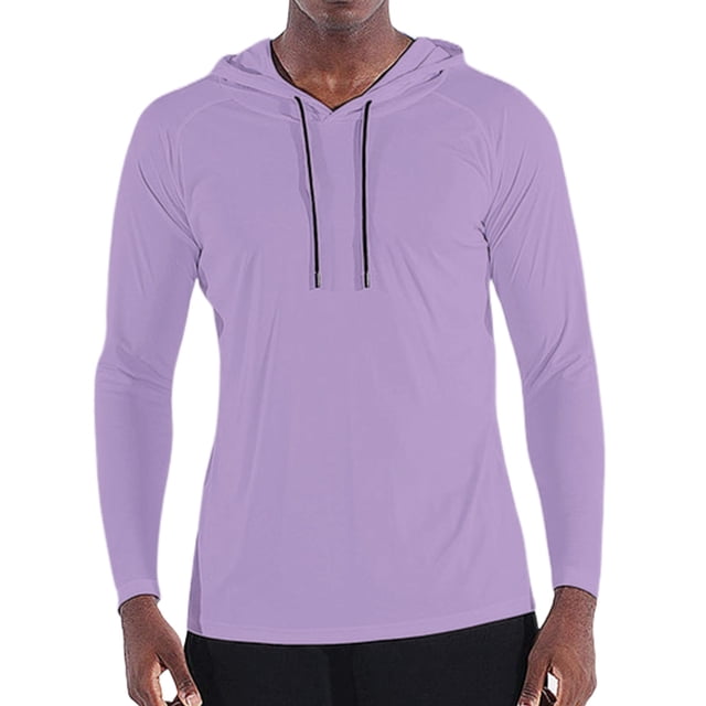 Camisetas para Hombres Manga Larga Protección Solar SPF 50+ UV Tops Color Sólido Casual Deportes Sudaderas