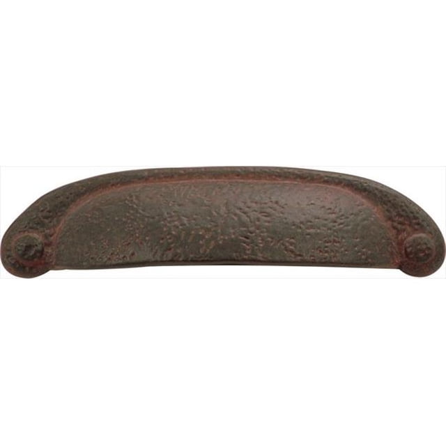 Hickory Hardware P3004-RI 3 In. and 96mm Refined Rustic Rustic Iron Cup Cabinet Pull