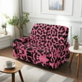 thumbnail image 4 of Xixirimido Recliner Loveseat Cover Non-Slip Reclining Couch Covers for 2 Seat, Recliner Sofa Cover Furniture Protector with Pockets for Kids, Pets, Leopard Cheetah Pink, 4 of 8