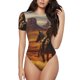 thumbnail image 1 of Balery Western Desert Cowboy Cloud Body de cuello redondo de manga corta para mujer Tops de manga corta Tops básicos-Large, 1 of 7