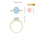 thumbnail image 4 of Angara Natural 2.2 Ct. Aquamarine Solitaire Ring in 14K Yellow Gold for Women (Ring Size: 12), 4 of 9