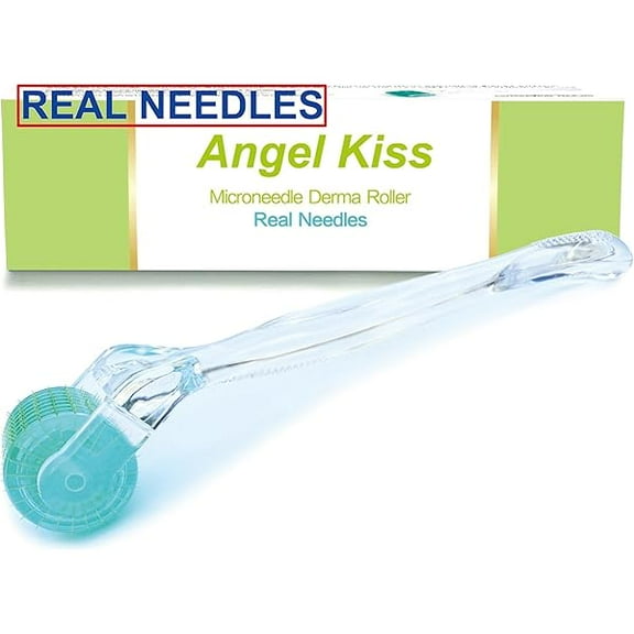 YJJSKEJI 192 Derma Roller REAL NEEDLES 0.25 mm Titanium Microneedling Roller for Face Body Beard for Women and Men, w/Storage Case