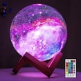 thumbnail image 1 of Moon Lamp BRIGHTWORLD Galaxy Lamp 15 cm 16 colores LED 3D Moon, 1 of 7