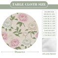 thumbnail image 3 of Pastel Peony Floral Pattern Round Table Cover Kitchen Printed Waterproof Tablecloth Elastic Edged Tablecloth Fits Party Wedding Indoor Outdoor Tables, 3 of 8