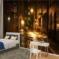 thumbnail image 2 of Peel and Stick Wallpaper Dark wet street Modern Art Wall Mural Decor Self Adhesive and Removable 100in x 144in, 2 of 8