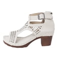 thumbnail image 1 of Women's Sandals Hollow Block Heels Open Toe Sandals Dressy Chunky Heels, 1 of 6