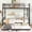 Black + Iron, variant on [Luckynote]Full Over Full Metal Bunk Bed with Trundle, Black