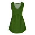 thumbnail image 4 of JINMGG Fashion Women's Summer V-Neck Sleeveless Solid Casual Tank Top Blouse Army Green XXL, 4 of 9