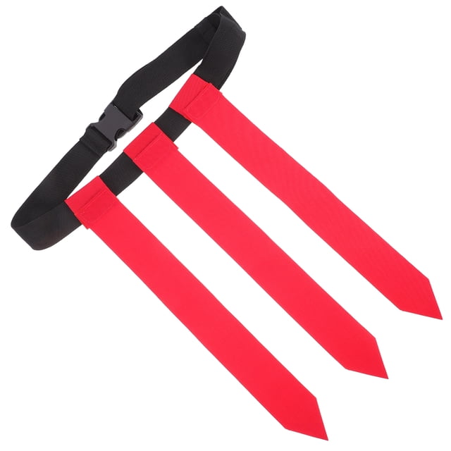 PTOOTP Red Adjustable Flag Football Belts Nylon Material for Outdoor Football and Rugby Training Equipment